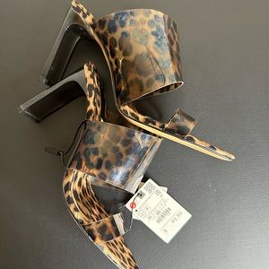 Zara leopard print high heels